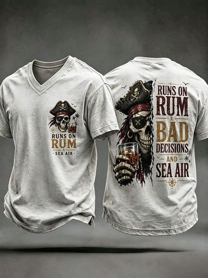 Herren-T-Shirts "Rum, schlechte Entscheidungen und Seeluft"