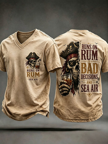 Herren-T-Shirts "Rum, schlechte Entscheidungen und Seeluft"