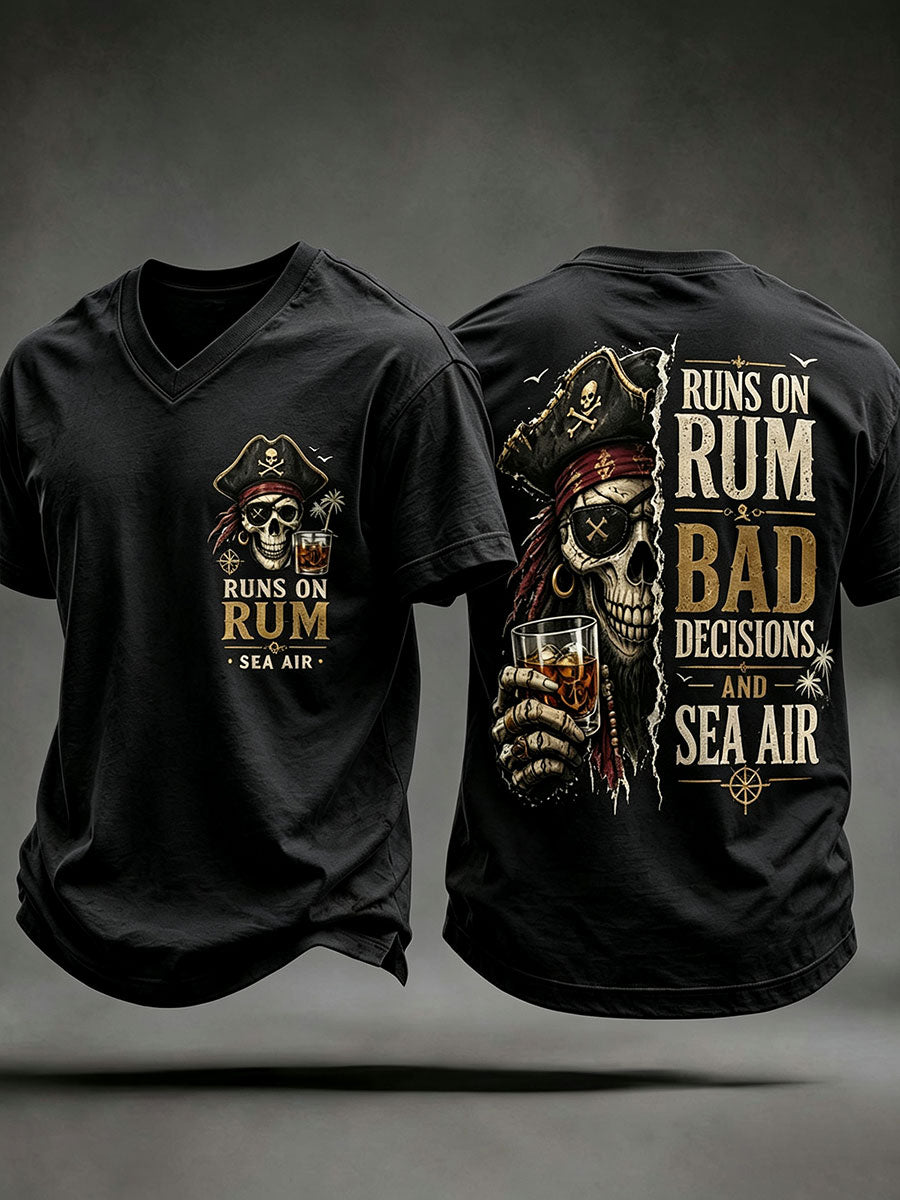 Herren-T-Shirts "Rum, schlechte Entscheidungen und Seeluft"