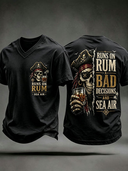 Herren-T-Shirts "Rum, schlechte Entscheidungen und Seeluft"