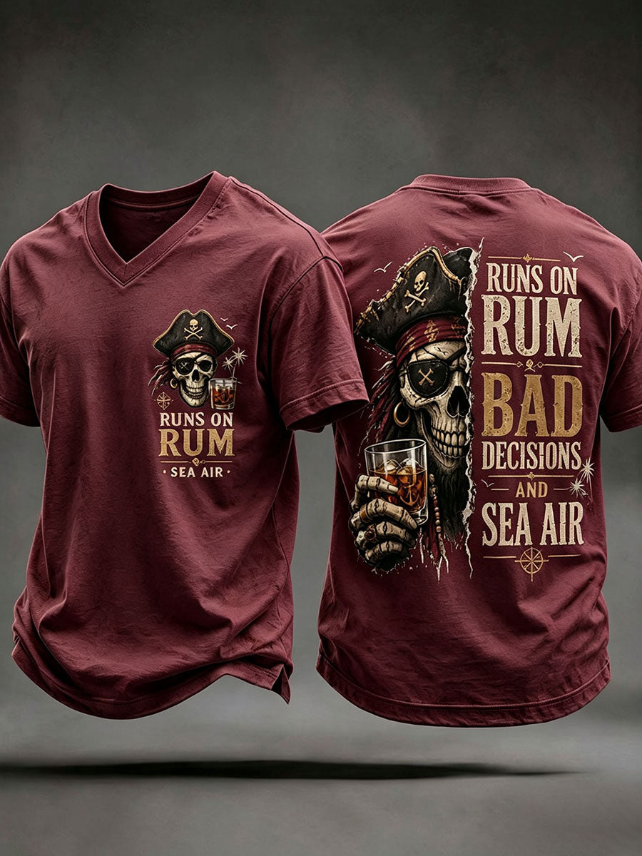 Herren-T-Shirts "Rum, schlechte Entscheidungen und Seeluft"