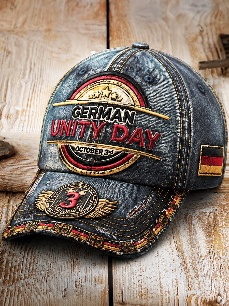 Tag der Deutschen Einheit Denim-Print Freizeithut
