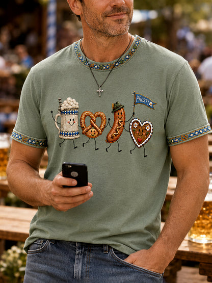 Herren Oktoberfest Prost! Casual T-Shirt drucken