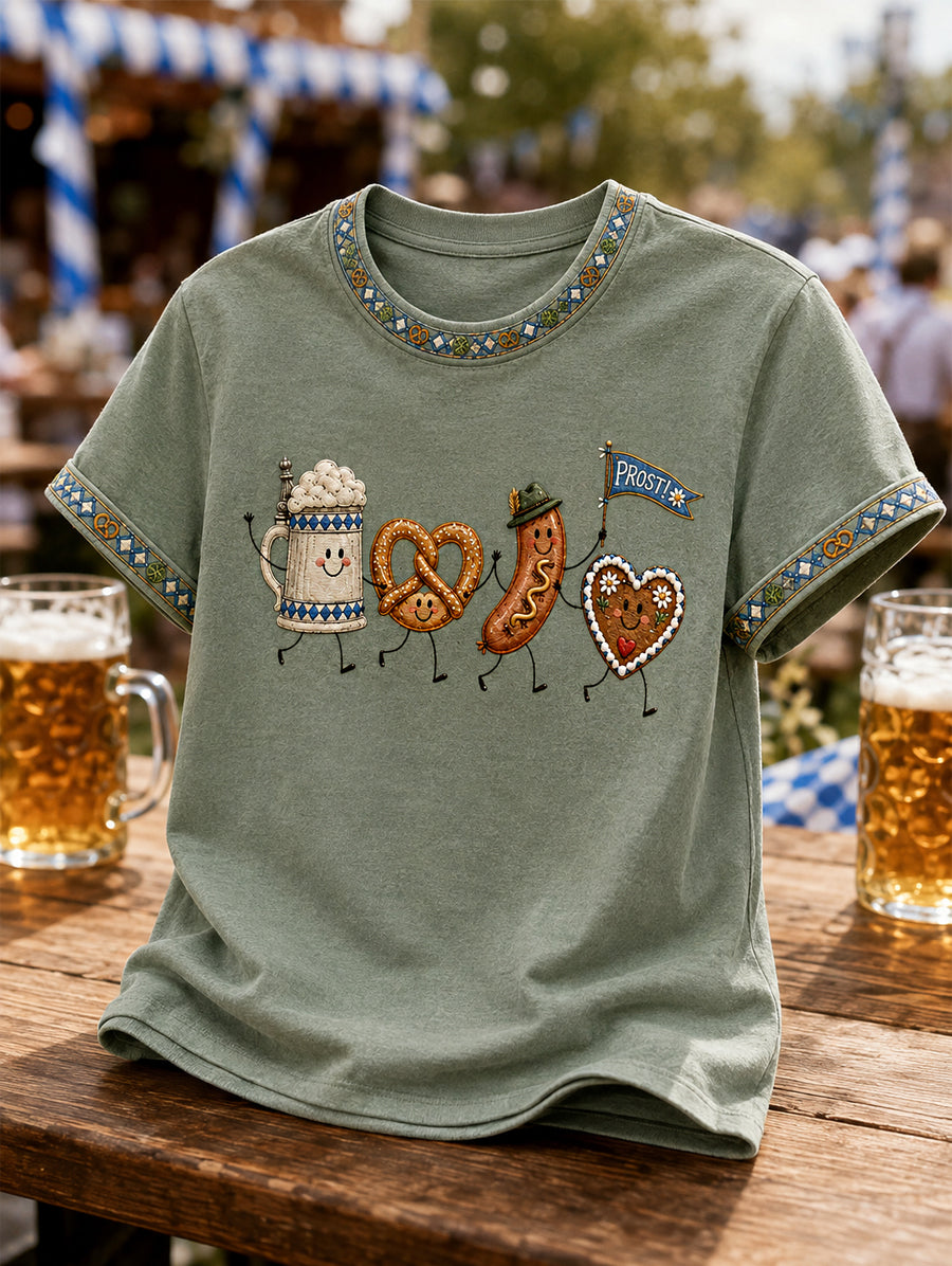 Herren Oktoberfest Prost! Casual T-Shirt drucken