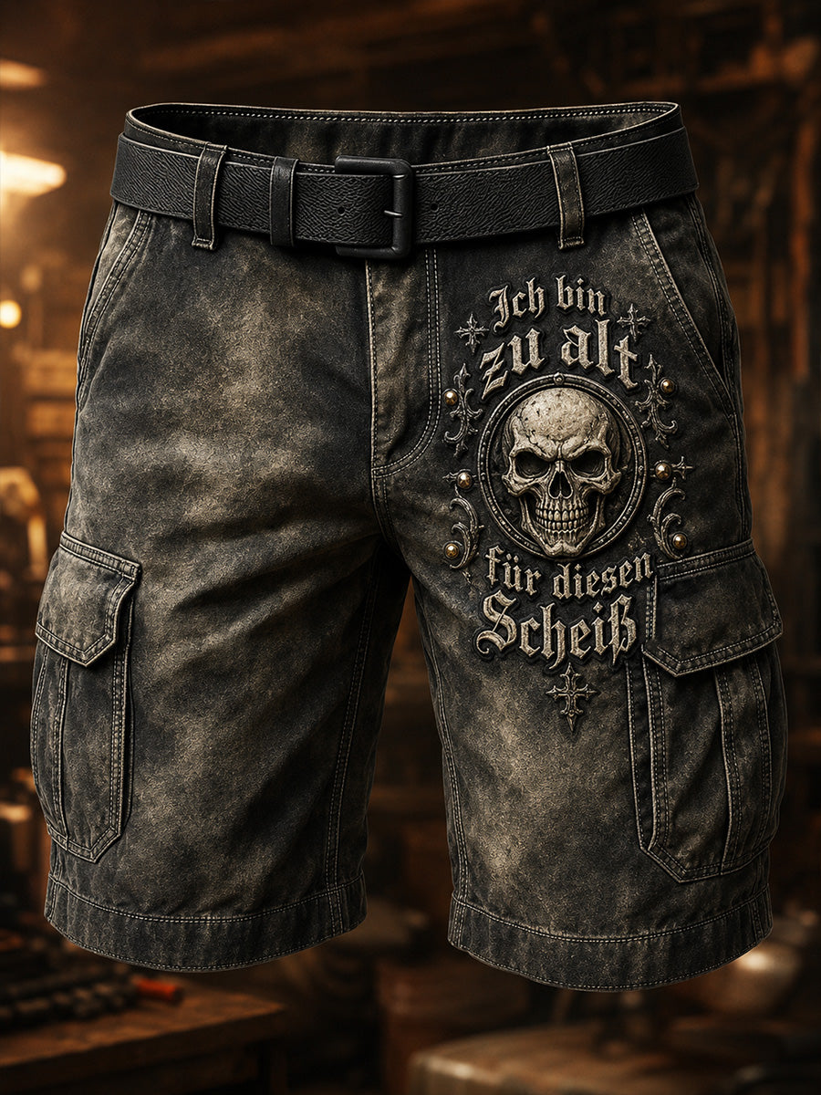 Herren-Ich-bin-zu-alt-für-diesen-Scheiß-Witzige-Shorts