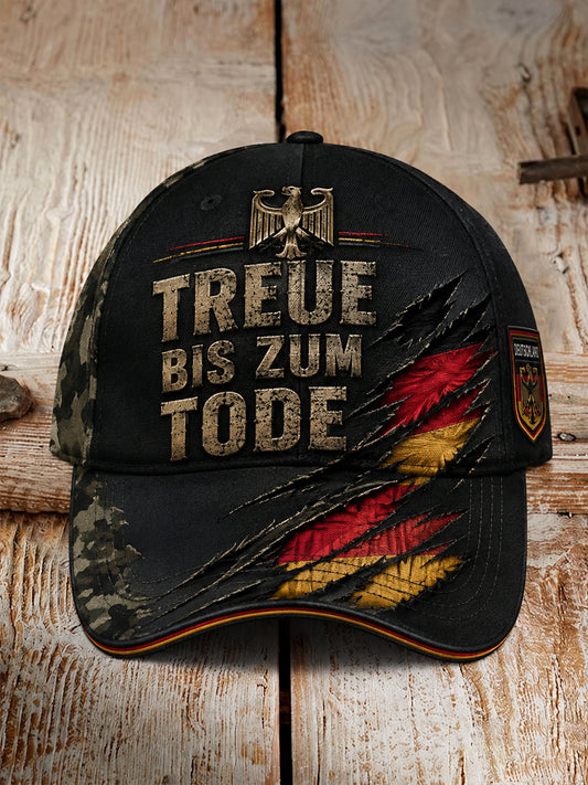 Herren-Kappe mit grafischem Slogan zum Veteranengedenken