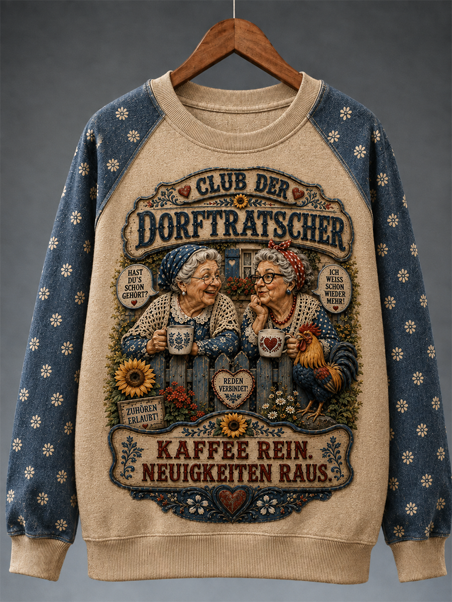 Damen-Sweatshirt mit humorvollem Spruch und Raglanärmeln