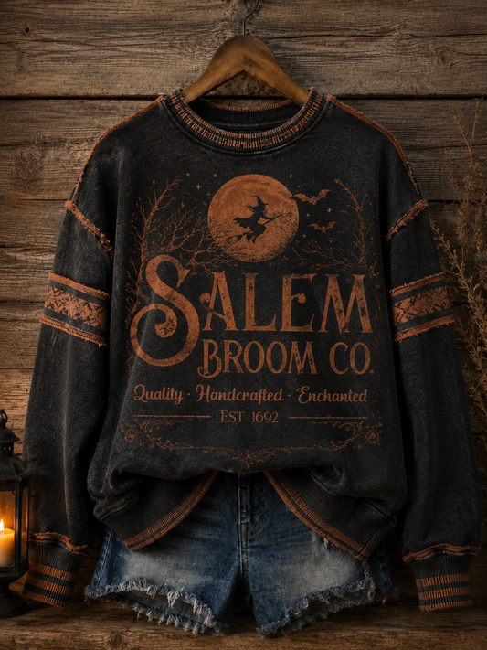 Bedrucktes Sweatshirt der Salem Broom Company für Damen
