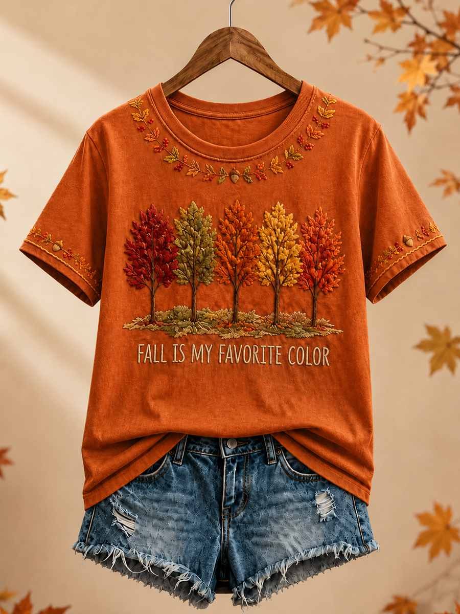 Frauen Herbst ist meine Lieblings farbe Kurzarm-T-Shirt