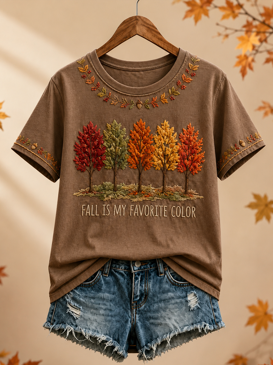 Frauen Herbst ist meine Lieblings farbe Kurzarm-T-Shirt