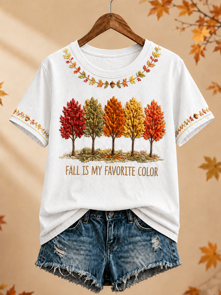 Frauen Herbst ist meine Lieblings farbe Kurzarm-T-Shirt