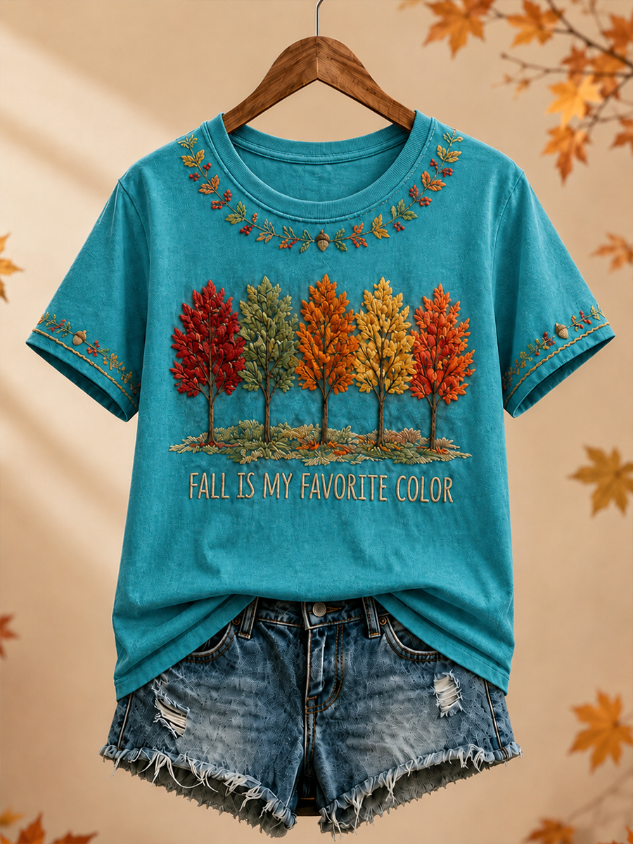 Frauen Herbst ist meine Lieblings farbe Kurzarm-T-Shirt