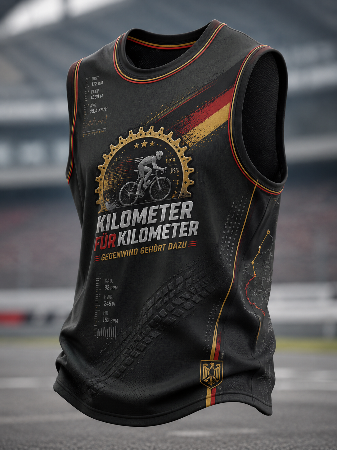 Herren-Radsportweste im deutschen Stil