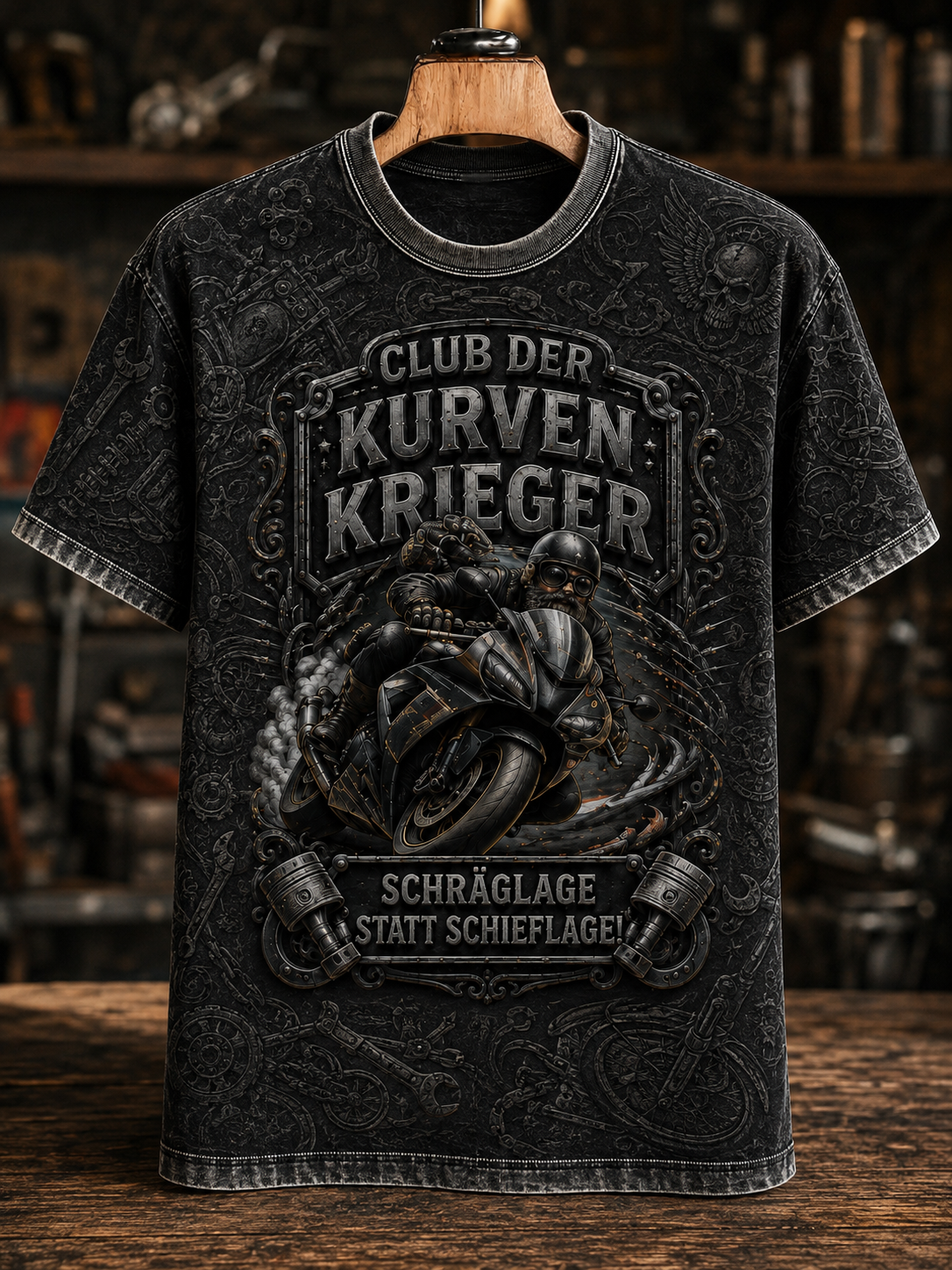 Herren-T-Shirt mit humorvollem Spruch und kurzen Ärmeln