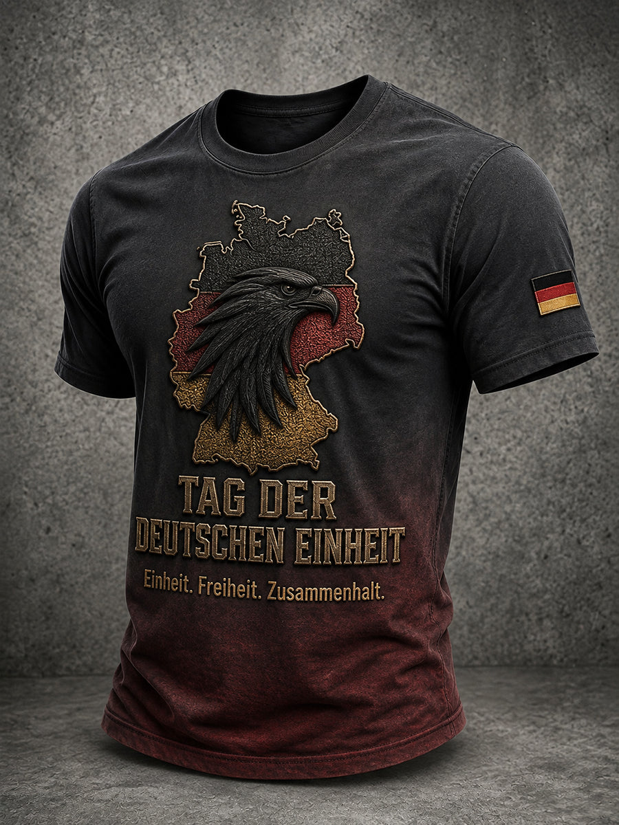 Herren-Tag der Deutschen Einheit-Print-T-Shirt