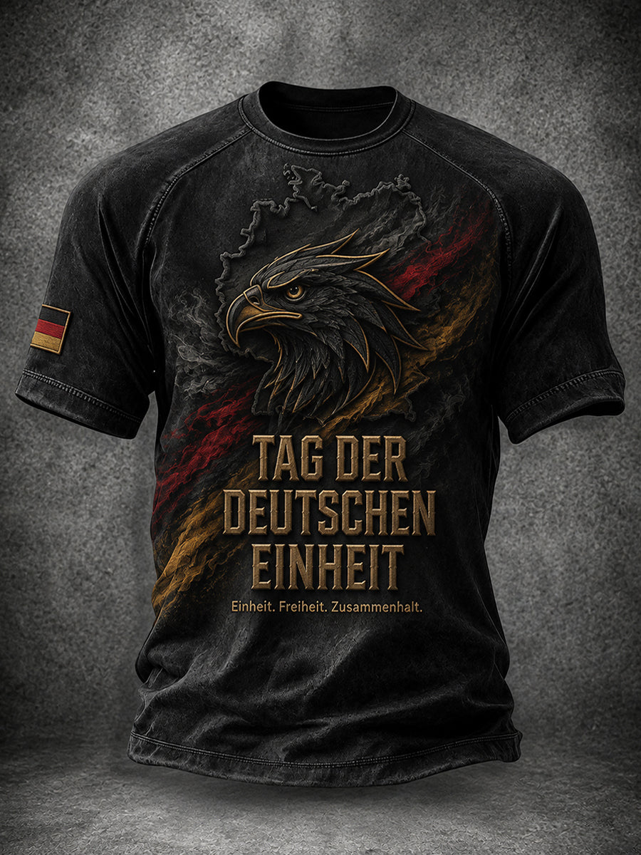 Herren-Tag der Deutschen Einheit-Print-T-Shirt