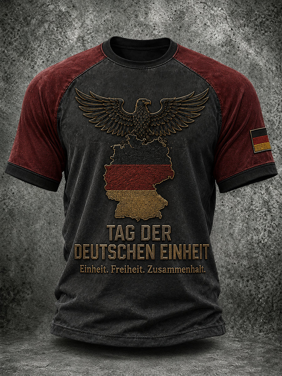 Herren-Tag der Deutschen Einheit-Print-T-Shirt