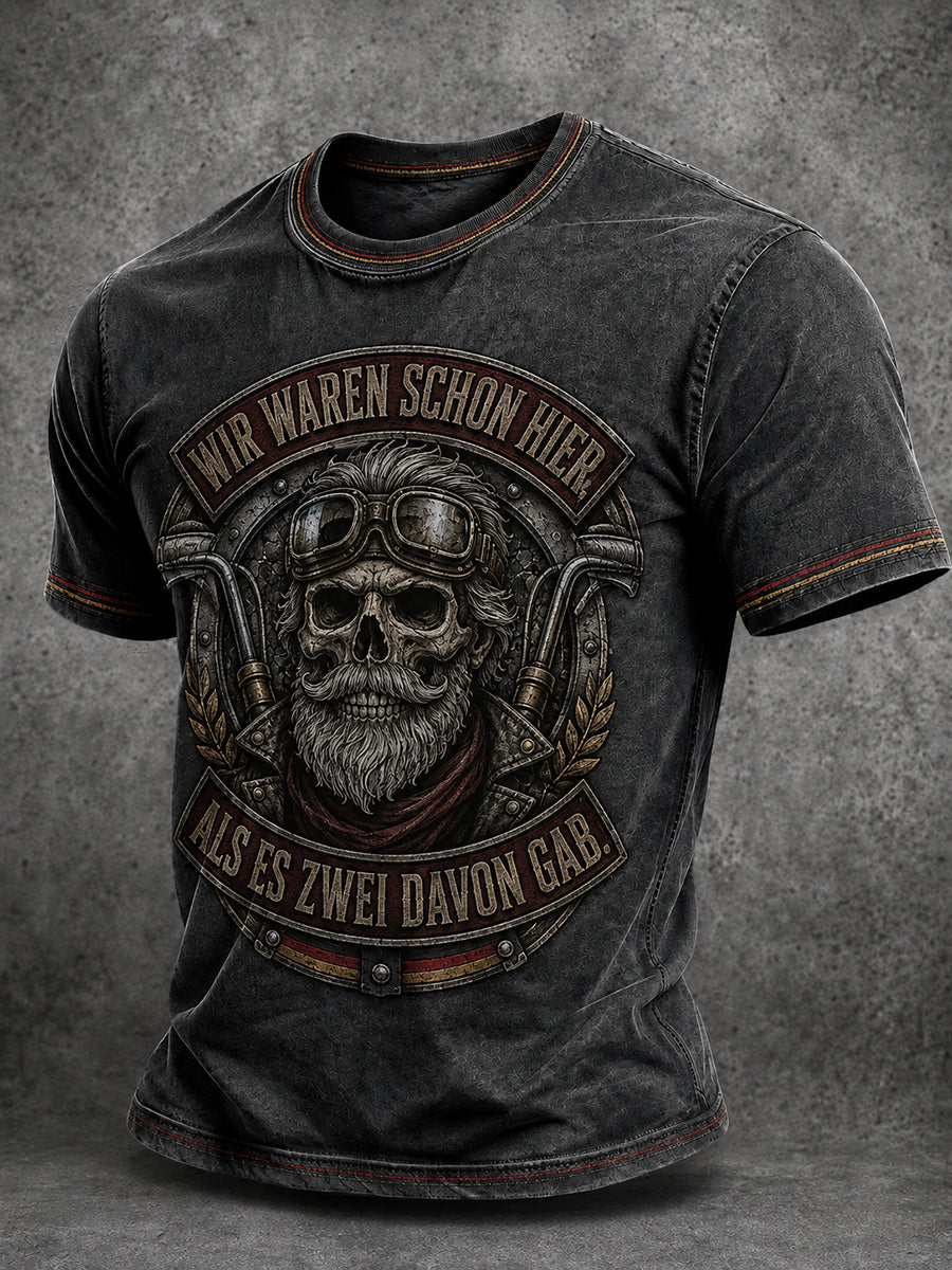 Herren-Tag der Deutschen Einheit-Lustiges Slogan-Print-Lässiges T-Shirt