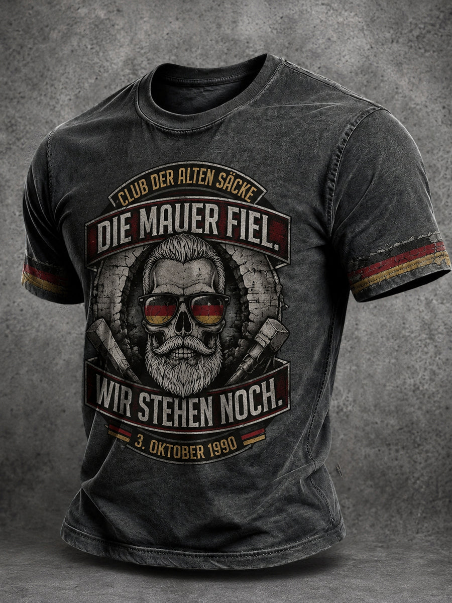 Herren-Tag der Deutschen Einheit-Lustiges Slogan-Print-Lässiges T-Shirt