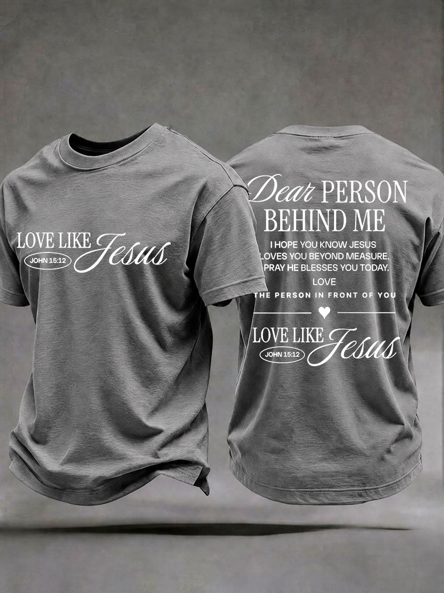 Männer "Liebe wie Jesus" gedruckt Casual T-Shirt