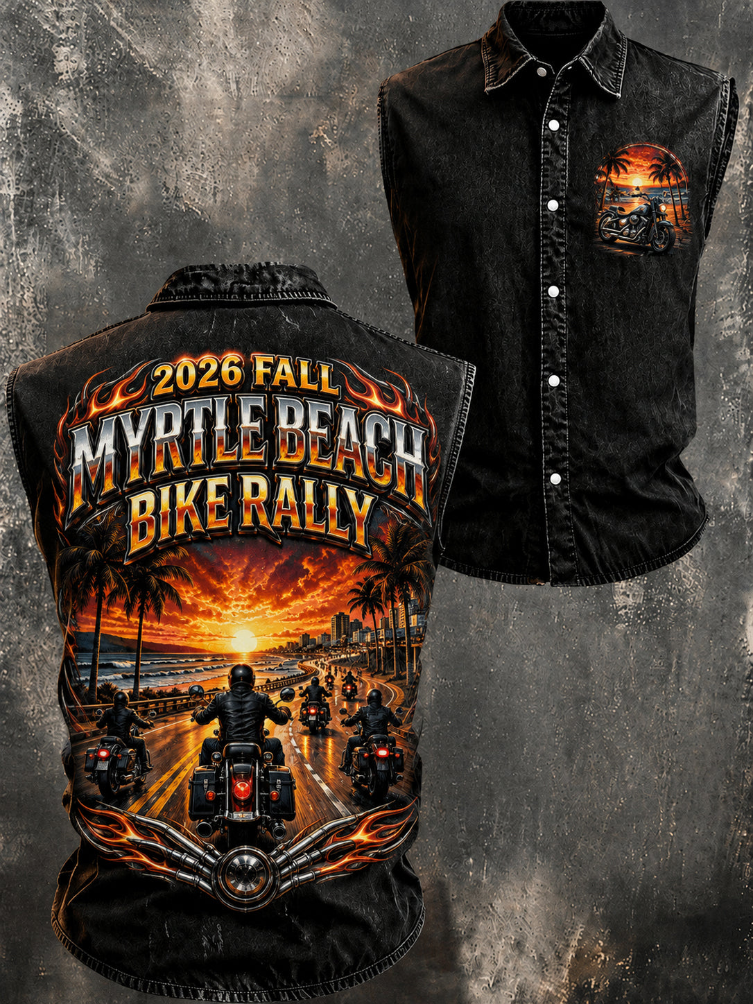 Herren-Druckweste zum Myrtle Beach Bike Rallye