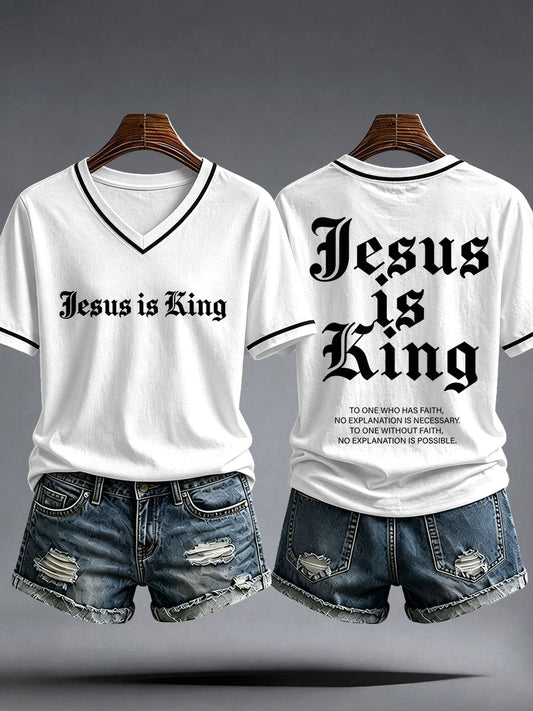 Frauen Jesus ist König T-Shirt