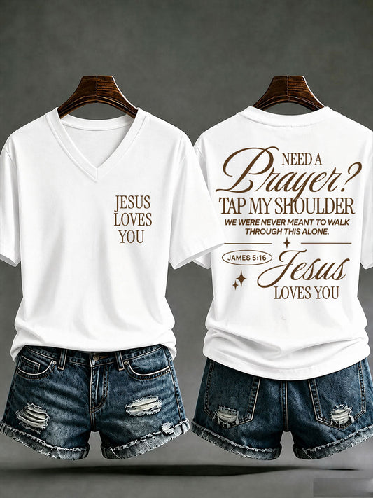 Frauen "Liebe wie Jesus" gedruckt Casual T-Shirt