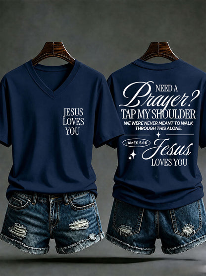 Frauen "Liebe wie Jesus" gedruckt Casual T-Shirt