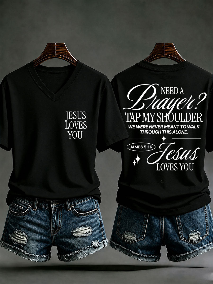 Frauen "Liebe wie Jesus" gedruckt Casual T-Shirt