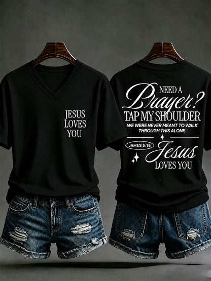 Frauen "Liebe wie Jesus" gedruckt Casual T-Shirt
