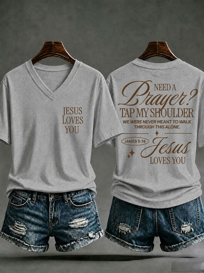 Frauen "Liebe wie Jesus" gedruckt Casual T-Shirt