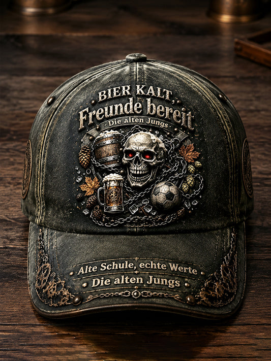 Armee grün deutsches Bier Fußball Slogan bedruckt Freizeit hut