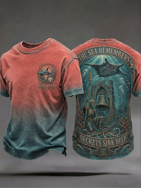Herren-T-Shirts „Das Meer bewahrt die Geheimnisse tief im Inneren“