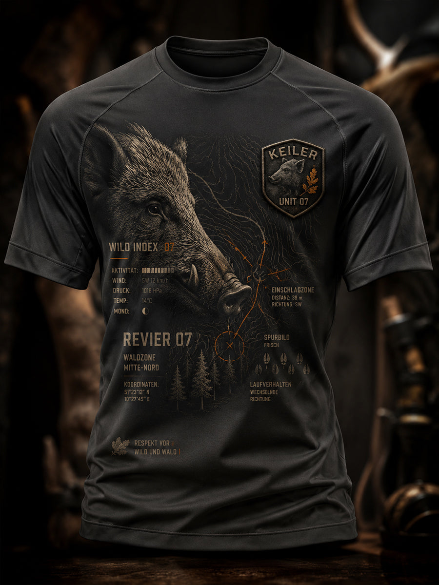 Herren-T-Shirt mit kurzen Ärmeln zur deutschen Jagdsaison