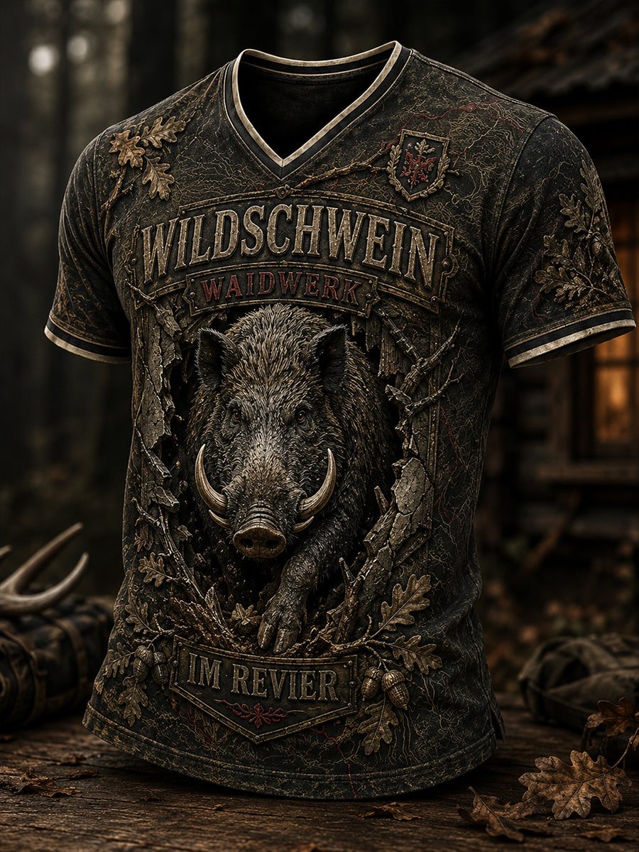 Herren T-Shirt mit V-Ausschnitt