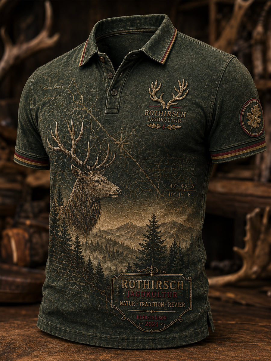 Herren-T-Shirt mit kurzen Ärmeln zur deutschen Jagdsaison