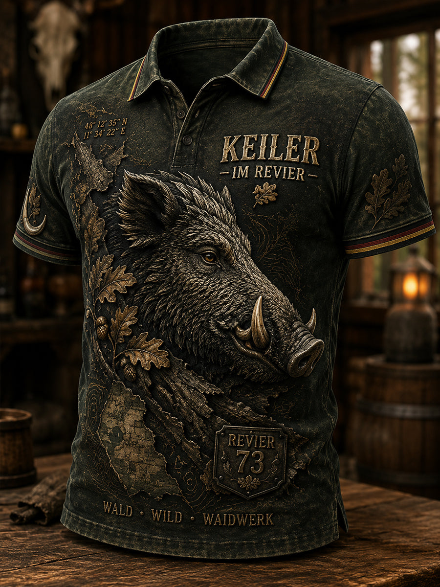 Herren-T-Shirt mit kurzen Ärmeln zur deutschen Jagdsaison