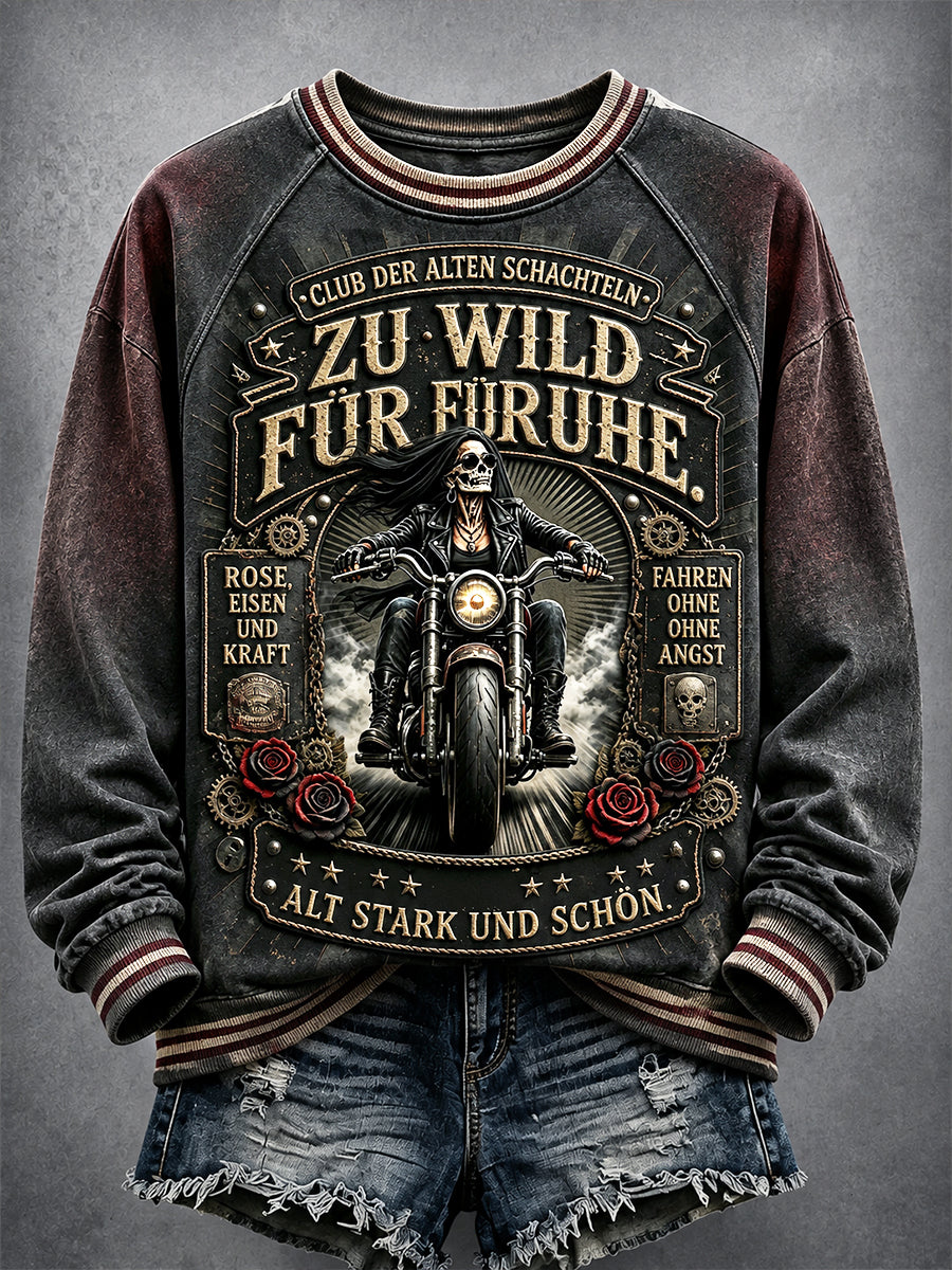 Damen Schwarz Deutsch Damen Empowerment Print Casual Sweatshirt