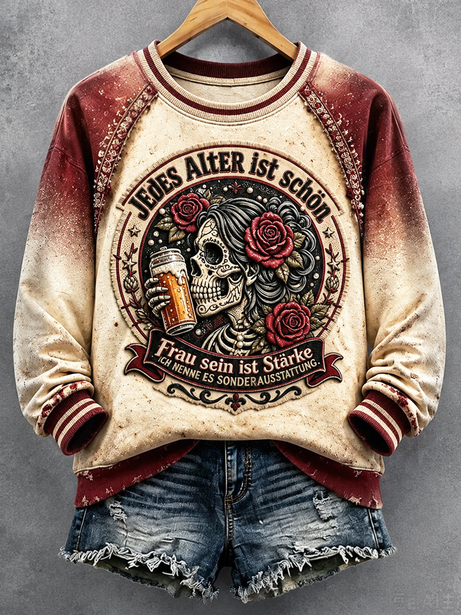 Damen-Sweatshirt mit deutschem Gradienten druck