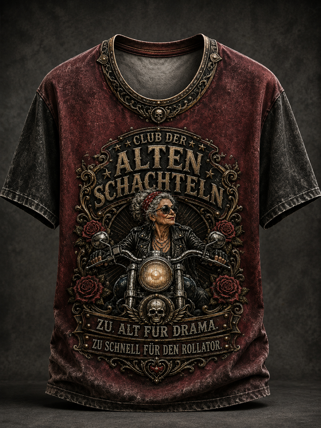 Frauen-T-Shirt mit humorvollem Spruch und kurzen Ärmeln