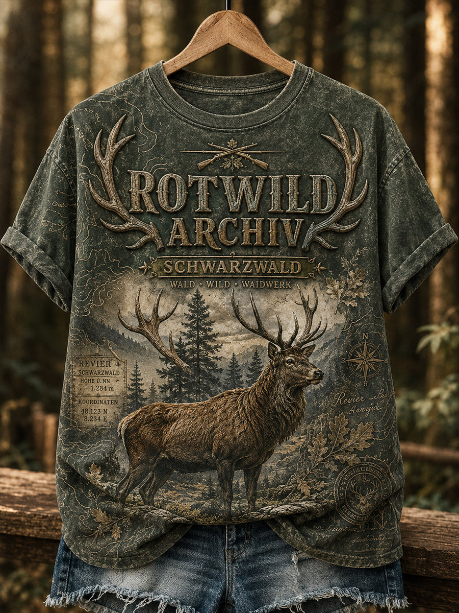 Frauen deutsche Jagd saison Kurzarm T-Shirt