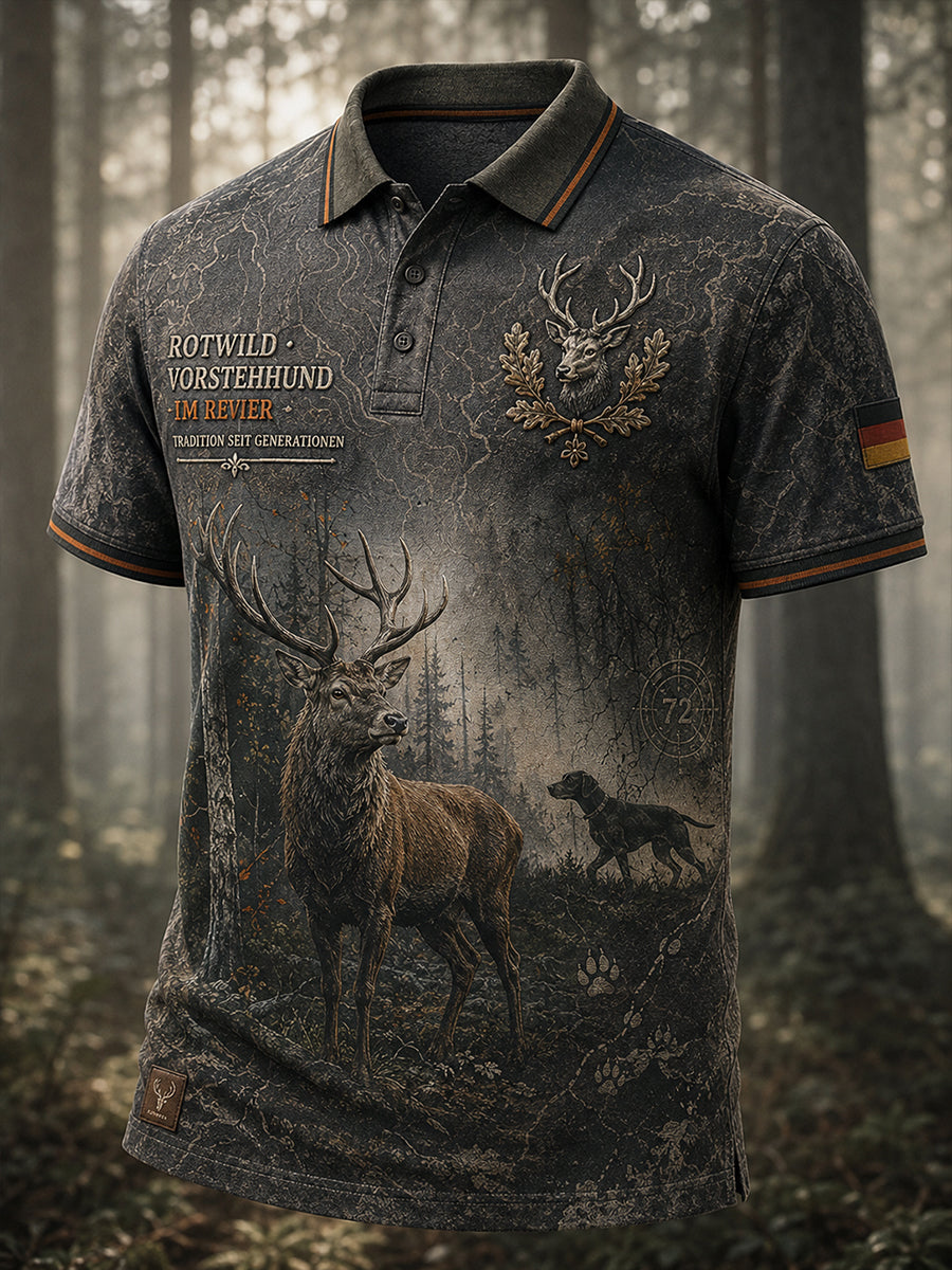 Herren-Hemd mit Kurzärmeln für die deutsche Jagdsaison
