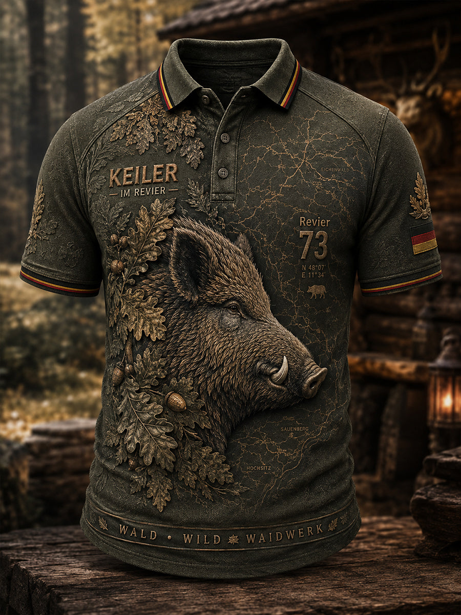 Herren-Hemd mit Kurzärmeln für die deutsche Jagdsaison
