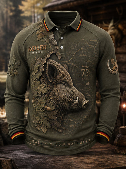 Herren-Deutschland-Jagdsaison Langarmhemd