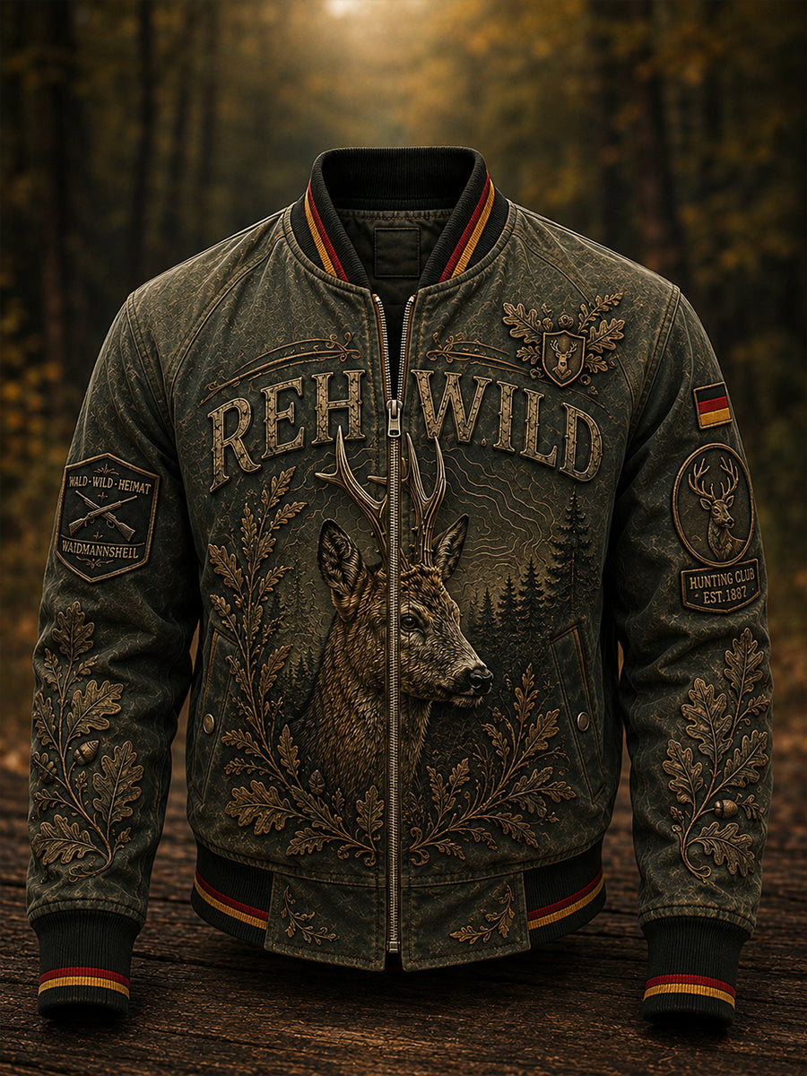 Herren-Jagdsaison-Monkey-Jacke mit deutschem Motiv