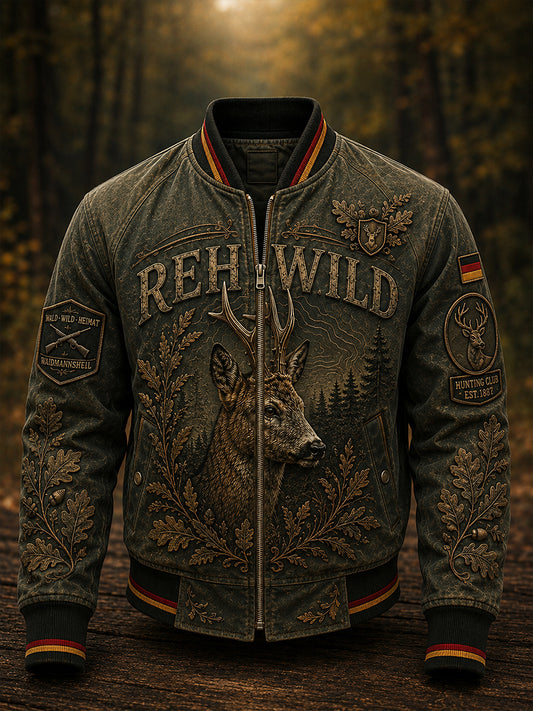 Herren-Jagdsaison-Monkey-Jacke mit deutschem Motiv
