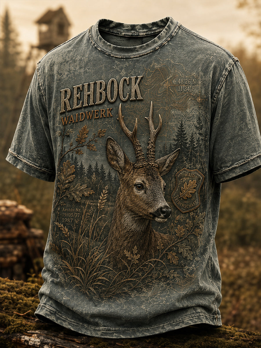 Herren-T-Shirt mit kurzen Ärmeln zur deutschen Jagdsaison