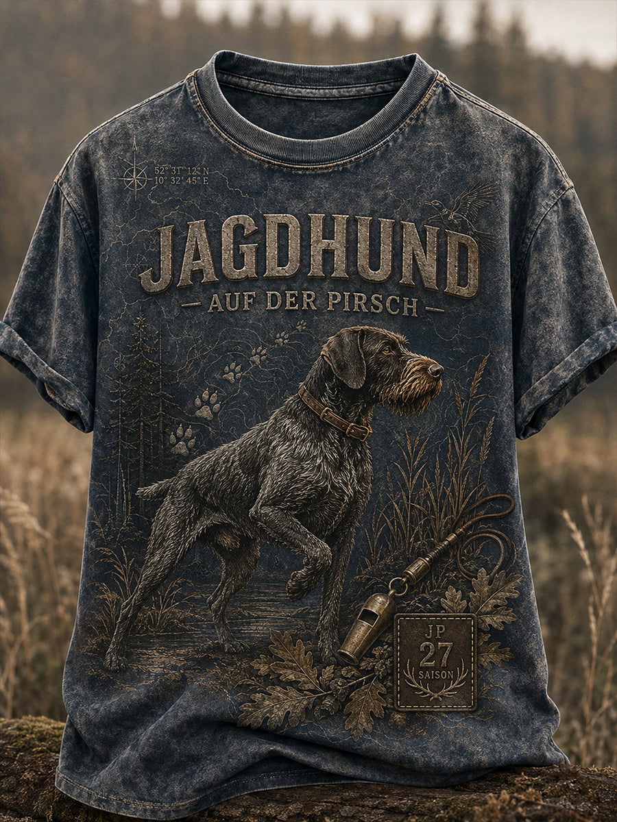 Herren-T-Shirt mit kurzen Ärmeln zur deutschen Jagdsaison