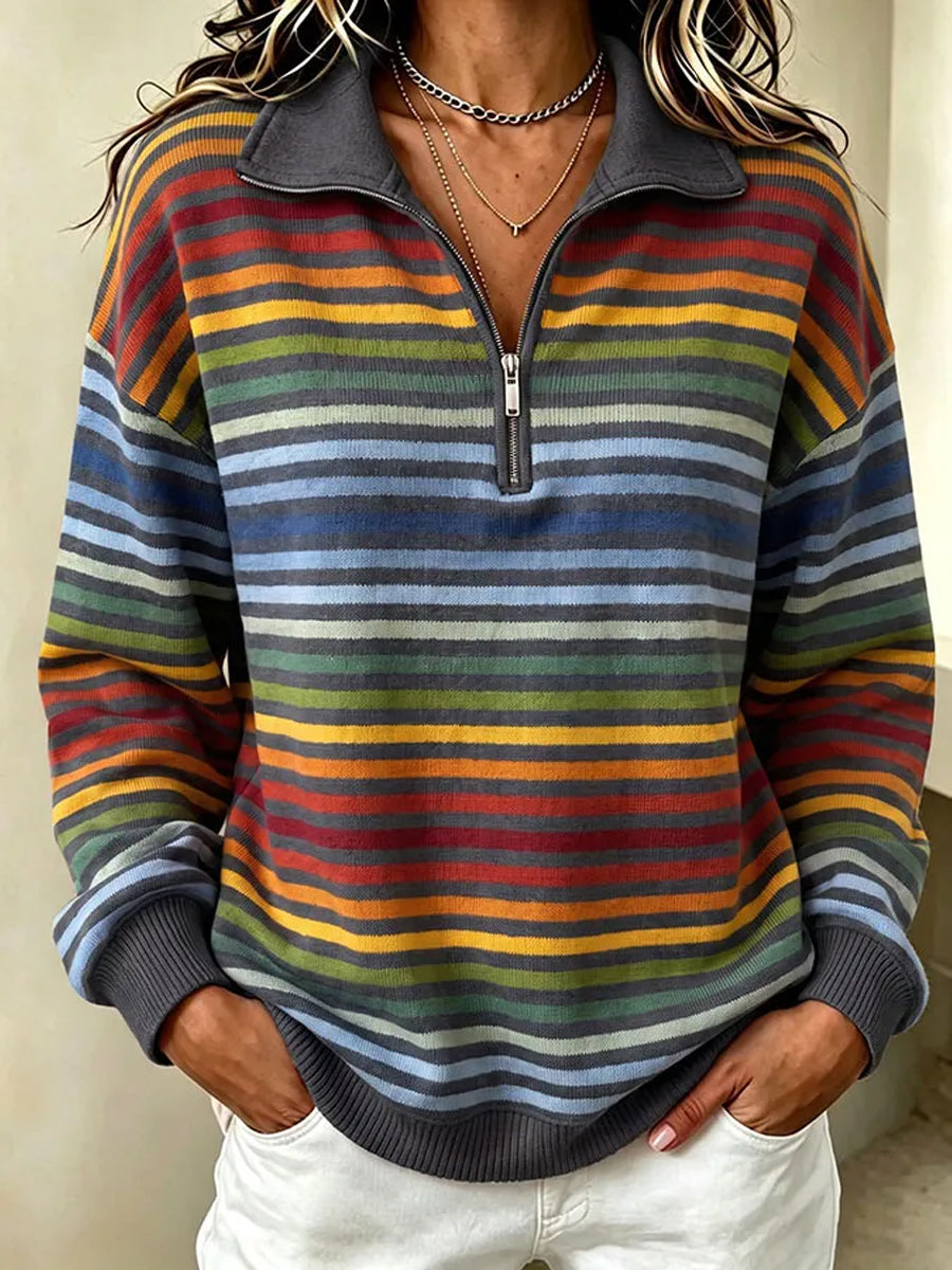 Damen Herbst Kunstdruck Casual Sweatshirt