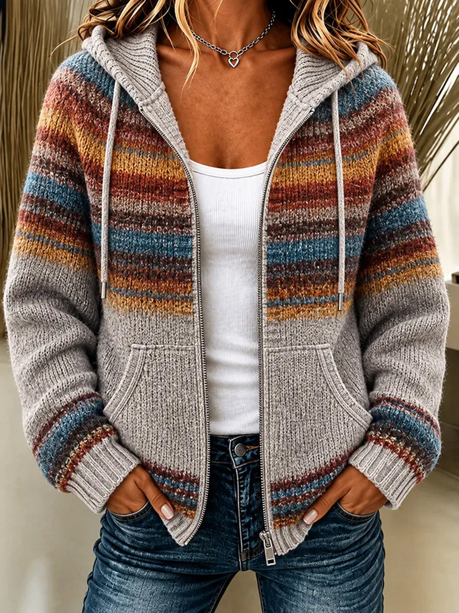 Damen-Herbst-Kunstdruck-Freizeit mantel